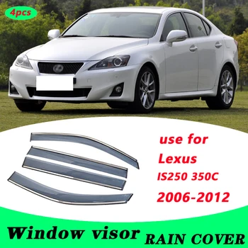 За Lexus IS250 2006-2012 IS350C Пластмасов Прозорец Козирка Вентилационни Завеси за Защита Срещу Слънце и Дъжд Дефлектор 4 бр./компл.