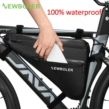 NEWBOLER Ebike Акумулаторна Чанта с Голям Капацитет на Пътен Велосипед Рамка Чанта Триъгълна Чанта Водоустойчива Чанта За Опаковане Наем Аксесоари За Велосипеди
