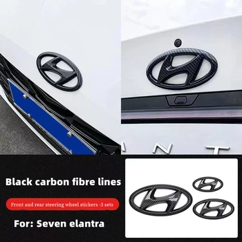 За 21 модели на Hyundai Elantra индивидуалност азбучен логото преди и след декорация на волана стикер икона Elantra