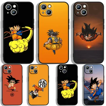 Карикатура Goku D-Dragon Balls Калъф За Телефон Apple iPhone 11 12 13 14 Mini Max 5 6 7 8 S SE X XR XS Pro Plus Черен Калъф