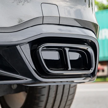 Ярък Черен ABS Автомобили Задната част на Изпускателната Тръба на Ауспуха Съвет Капак Накладки за VW Golf 8 MK8 Аксесоари 2020 2021