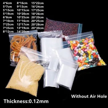 100шт по-Дебел Прозрачен Ziplock Пластмасови Опаковки Бонбони 