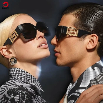 Дамски модни fashion слънчеви очила в Европа и Америка, елегантна квадратна дограма, луксозен дизайн, мъжки улични вечерни туристически слънчеви очила TAORED