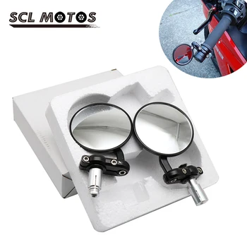 SCL MOTOS 1 двойка Мотоциклет 18 мм Дръжка Бар Край на Задните Огледала Скутери Огледала за Обратно виждане и Страничните Огледала, Аксесоари За Мотоциклети