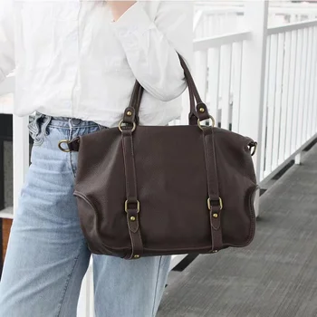 Дамска чанта 2022 пролетна мода ежедневна чанта-месинджър от телешка кожа с централен слой, корейската версия, чанта на рамото, Женствена чанта