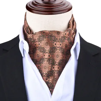 Мъжки Ретро Сватбен Вратовръзка На Точки Ascot Scrunch Самостоятелно В британския стил, Джентълменско Вратовръзка От Полиестер, Луксозна Вратовръзка
