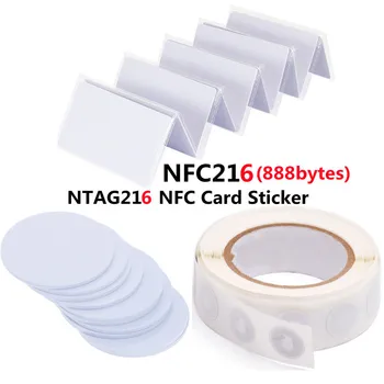 10шт Ntag216 NFC Карта Стикер 13,56 Mhz Ntag 216 RFID Карти Смарт Карта NFC Етикета Стикер RFID Етикети За Всички телефони на NFC