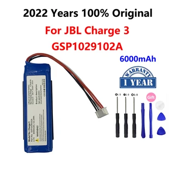 100% Оригинален 6000 mah Батерия За Преносим JBL Charge 3 Charge3 2015 2016 Версия на Пакет Говорител GSP1029102A Bateria