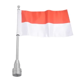 Подобрена Версия На Багажника Оттичане, Флаг Индонезия Стил Хром Шест Флаг На Мачтата Комплект Е Подходящ За Универсални Мотоциклети