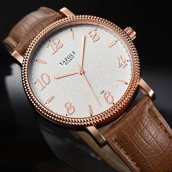 2019 Мъжки Часовник Yazole, Най-добрата Марка за Луксозни Модерни Бизнес Ръчни Часовници за Мъже, Розово Злато, Дизайнерски Подаръци, Reloj Hombre