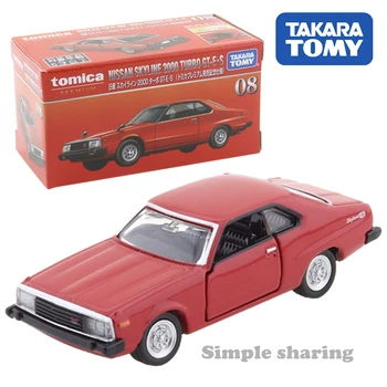 Takara Томи Tomica Premium 08 NISSAN SKYLINE 2000 Turbo GT-E S Червени Машинки 1:64 Детски играчки за Кола Molded под налягане, Метални Модел