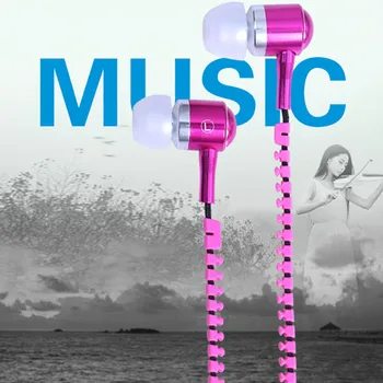 Метални слушалки Стерео Бас ушите 3,5 мм Без объркване Слушалки с цип с Микрофон Многоцветни Аудиофильские Слушалки