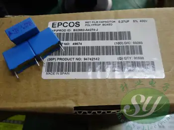 2019 гореща разпродажба 10 бр./30 бр. EPCOS 0,27 uf/400 В 270nf u27 274 нови 15 мм филмов кондензатор B32652A4274J безплатна доставка