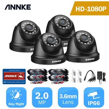 ANNKE 2/4 бр 2MP HD 1080P видео Система за наблюдение на Камера IR-Cut за Нощно Виждане Аудио Запис Водоустойчив Корпус Комплект Камера
