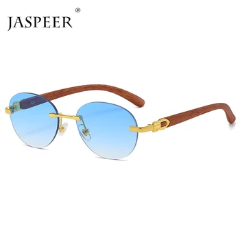 JASPEER Класически Очила Без Рамки Мъжки Ретро Овални Градиентные Слънчеви Очила с UV400 Дамски Рамки Нюанси Vintage слънчеви Очила Oculos De Sol