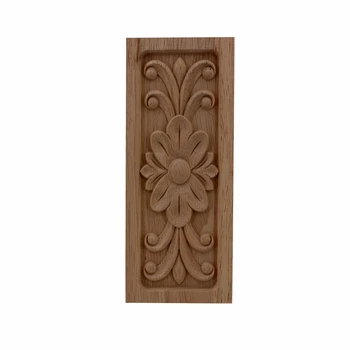 VZLX Творчески Нередовен Цвете Дърворезба на Мебели Вратата на Гардероба Дървена Апликация на Морско Начало Декор, Дървени Корнизи Фигурки