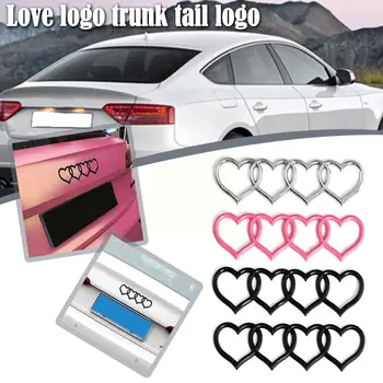 Автомобилна Стикер С Логото Love Heart Заден Багажник на Опашката на Иконата на Етикета Стикер Емблема За Audi Серия A4LNew A5 Сменяеми Аксесоари V4Z9