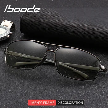 iboode Слънчеви Очила За Шофиране Мъжки Поляризирани UV400 Висококачествени Нюанси Фотохромичните Слънчеви Очила Ден за Нощно Виждане на слънчеви Очила За Шофиране