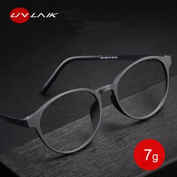 UVLAIK 2021 Рамки За Очила От чист Титан, Женски Мъжки слънчеви Очила в Кръгла Рамка TR90, Ультралегкие Бизнес Очила за Късогледство, Оптични Очила