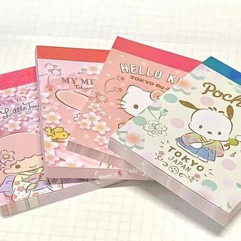 Корейски Ins Sakura Sanrio Cinnamoroll Декоративна Хартия Студентски Подаръци Стикери за Бележки на КТ Cat Етикети Kawaii Хартия Моята Мелодия
