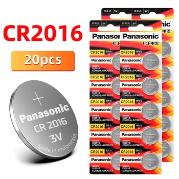 PANASONIC 20 бр/лот cr2016 BR2016 DL2016 LM2016 KCR2016 ECR2016 Бутон батерии 3 В Монета Литиева led светлини диктофон