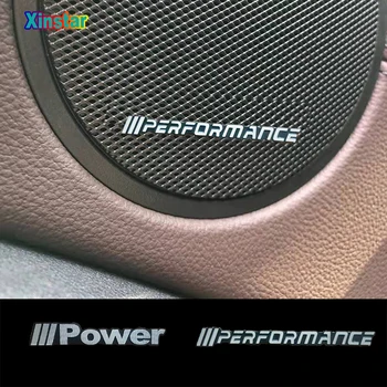 4 бр. Алуминиеви М Мощност на Производителността на Колата Говорител Стикери за bmw E36 E39 E46 E53 E60 E71 E85 E87 E90 E83 F10 F30 F20 F35 GT