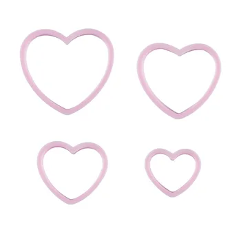 4 бр. Формочка за бисквити във формата на сърца, оформете във формата на сърце, Пластилиновая форма за торта, печат за печене и сладкарски изделия