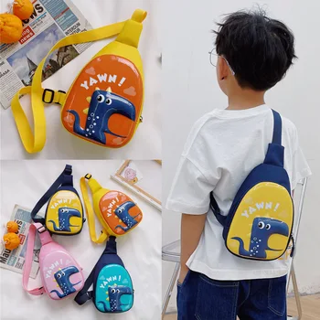Детска Поясная чанта със Сладки Анимационни Модел За Деца, Раница за пътуване на открито, Детски Унисекс Чанти през рамо, детски чанти за рамо