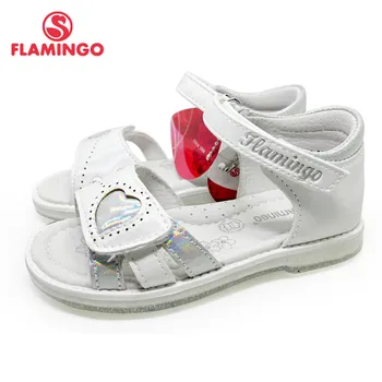 FLAMINGO 2022 Летни сандали kinder с цип кука и контур на равна подметка с извит дизайн, Ежедневни обувки на Принцесата, Размер На 26-31 За момичета 221S-Z6-2763